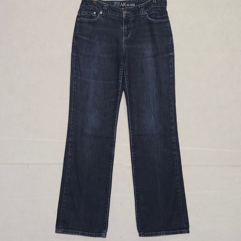 Anne Klein AK Jeans Straight Leg‎ Women 4 Dark Wash Denim Pants